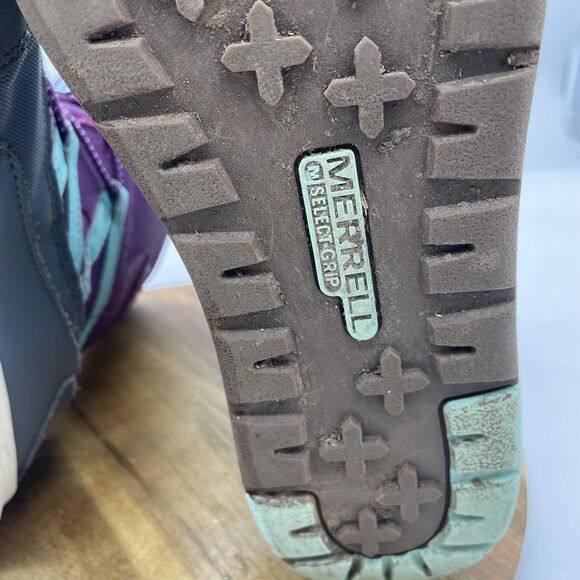 Merrell Snow Crush Boots Womens 6M Purple Gray Waterproof Insulated Winter - Picture 9 of 11
